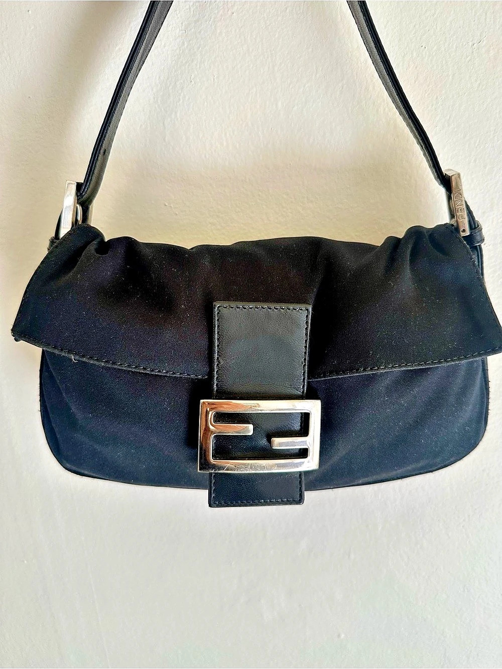 Authentic - Fendi Nylon Baguette Shoulder Bag